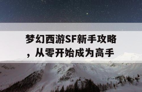 梦幻西游SF新手攻略，从零开始成为高手