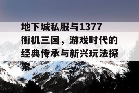 地下城私服与1377街机三国，游戏时代的经典传承与新兴玩法探索