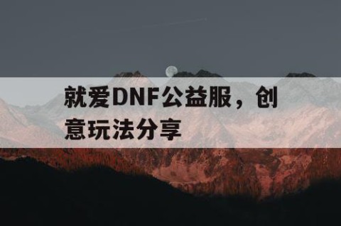 就爱DNF公益服，创意玩法分享