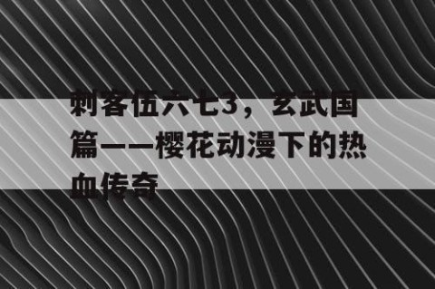 刺客伍六七3，玄武国篇——樱花动漫下的热血传奇
