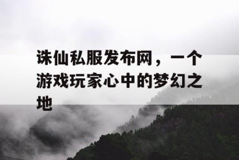 诛仙私服发布网，一个游戏玩家心中的梦幻之地