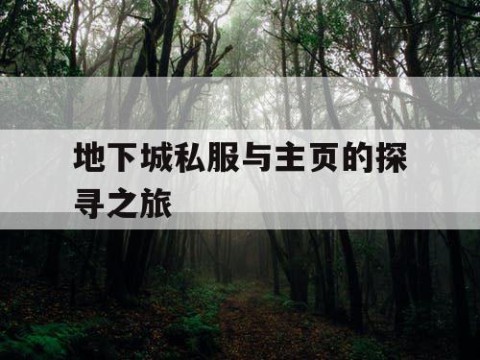 地下城私服与主页的探寻之旅