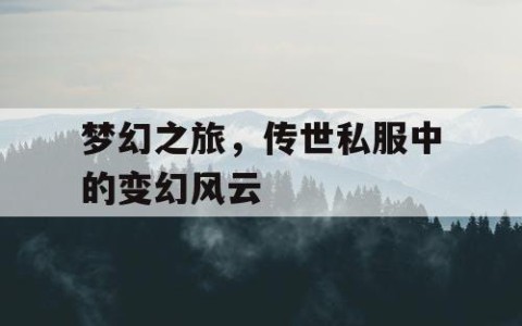 梦幻之旅，传世私服中的变幻风云
