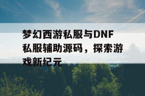 梦幻西游私服与DNF私服辅助源码，探索游戏新纪元