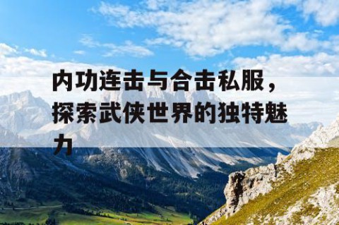 内功连击与合击私服，探索武侠世界的独特魅力