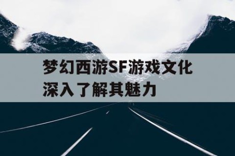 梦幻西游SF游戏文化深入了解其魅力