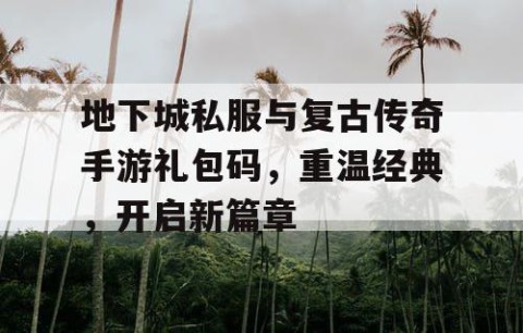 地下城私服与复古传奇手游礼包码，重温经典，开启新篇章