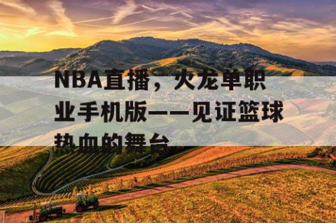 NBA直播，火龙单职业手机版——见证篮球热血的舞台