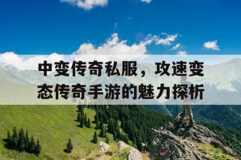 中变传奇私服，攻速变态传奇手游的魅力探析