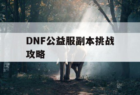 DNF公益服副本挑战攻略