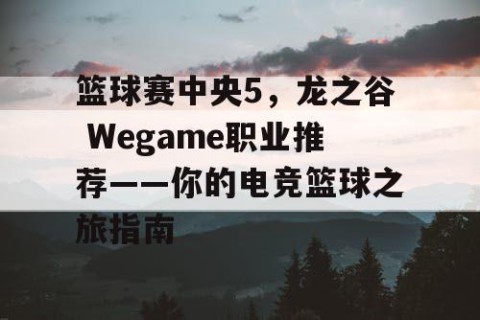 篮球赛中央5，龙之谷 Wegame职业推荐——你的电竞篮球之旅指南