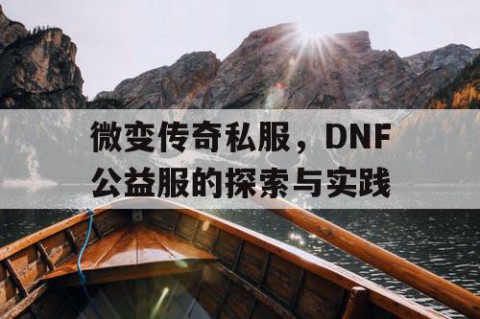 微变传奇私服,DNF公益服的探索与实践