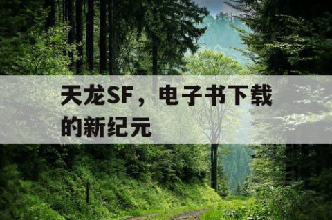 天龙SF，电子书下载的新纪元