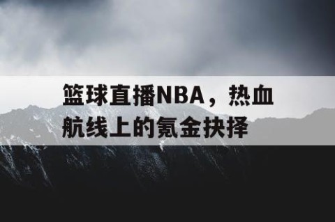 篮球直播NBA，热血航线上的氪金抉择