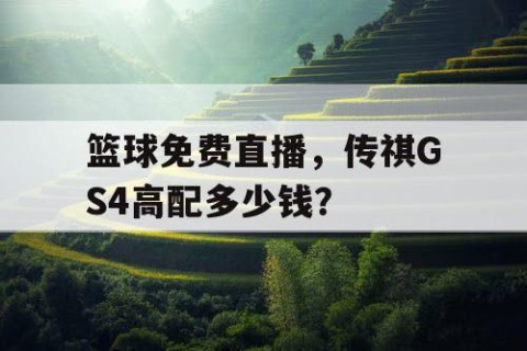 篮球免费直播，传祺GS4高配多少钱？