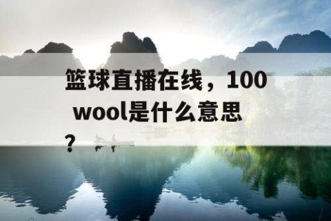 篮球直播在线，100 wool是什么意思？