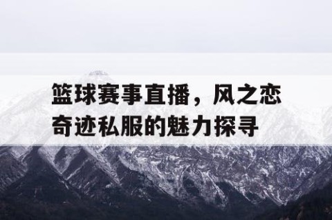 篮球赛事直播，风之恋奇迹私服的魅力探寻