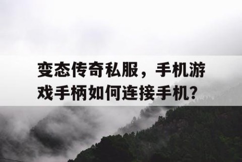 变态传奇私服,手机游戏手柄如何连接手机?