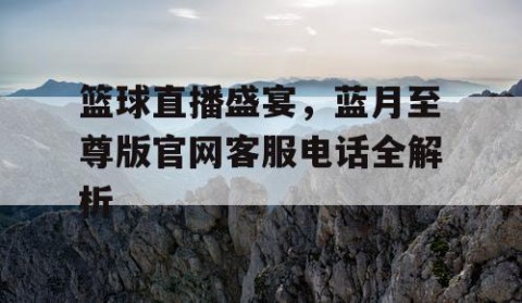 篮球直播盛宴，蓝月至尊版官网客服电话全解析