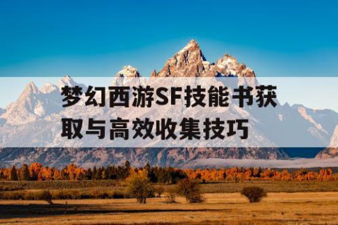 梦幻西游SF技能书获取与高效收集技巧