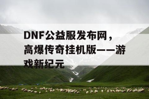 DNF公益服发布网，高爆传奇挂机版——游戏新纪元