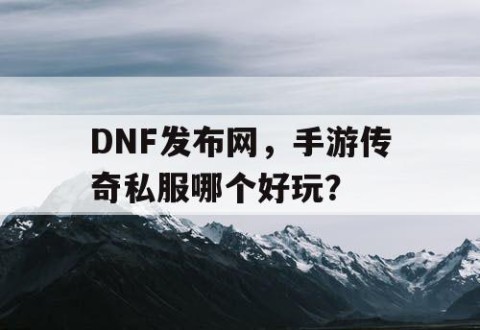 DNF发布网，手游传奇私服哪个好玩？