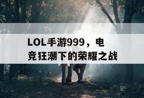 LOL手游999，电竞狂潮下的荣耀之战