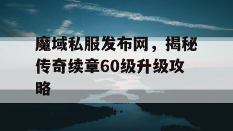 魔域私服发布网，揭秘传奇续章60级升级攻略