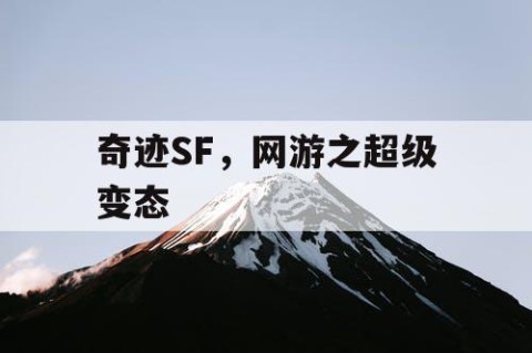 奇迹SF，网游之超级变态