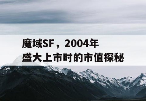 魔域SF，2004年盛大上市时的市值探秘