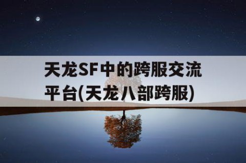 天龙SF中的跨服交流平台(天龙八部跨服)