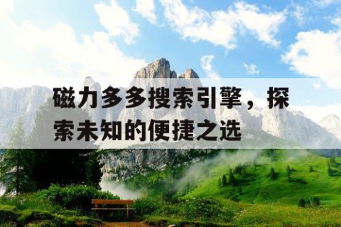 磁力多多搜索引擎，探索未知的便捷之选