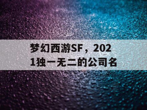 梦幻西游SF，2021独一无二的公司名