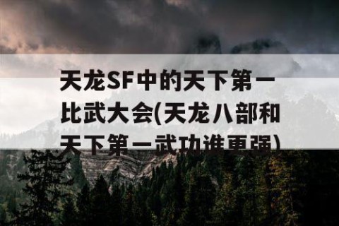 天龙SF中的天下第一比武大会(天龙八部和天下第一武功谁更强)