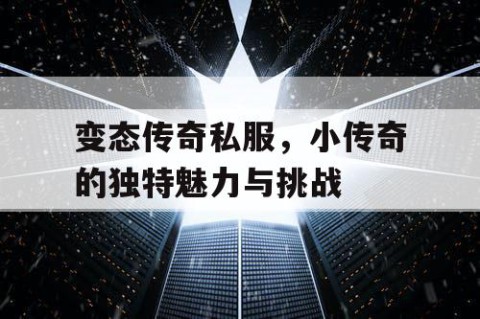 变态传奇私服，小传奇的独特魅力与挑战