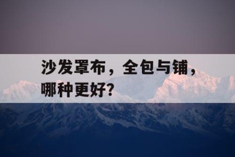 沙发罩布，全包与铺，哪种更好？