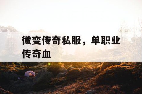 微变传奇私服，单职业传奇血