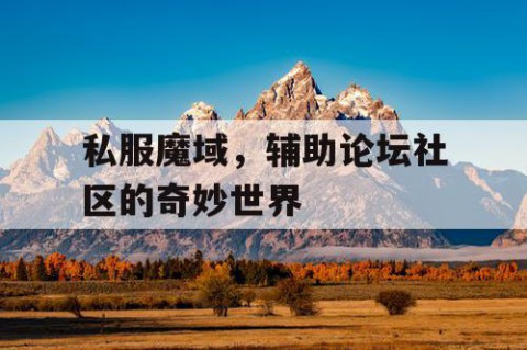 私服魔域，辅助论坛社区的奇妙世界