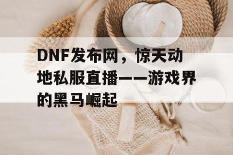 DNF发布网，惊天动地私服直播——游戏界的黑马崛起