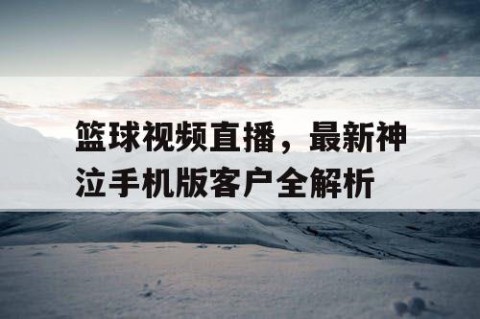 篮球视频直播,最新神泣手机版客户全解析
