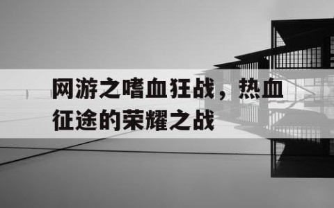 网游之嗜血狂战，热血征途的荣耀之战
