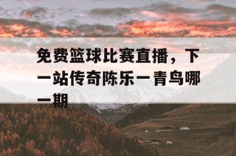 免费篮球比赛直播，下一站传奇陈乐一青鸟哪一期