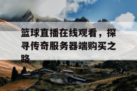 篮球直播在线观看，探寻传奇服务器端购买之路