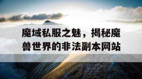 魔域私服之魅，揭秘魔兽世界的非法副本网站