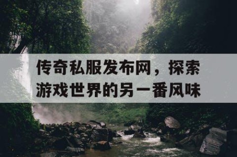 传奇私服发布网，探索游戏世界的另一番风味