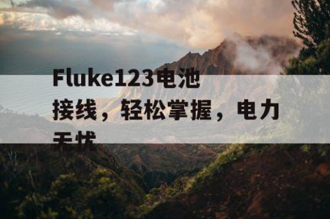 Fluke123电池接线，轻松掌握，电力无忧