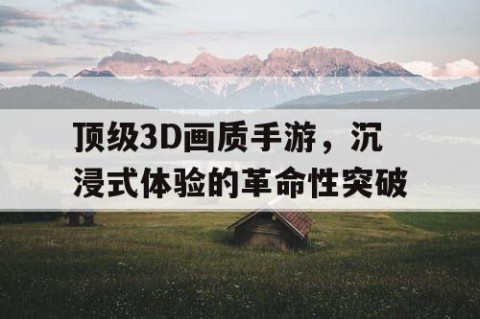 顶级3D画质手游，沉浸式体验的革命性突破