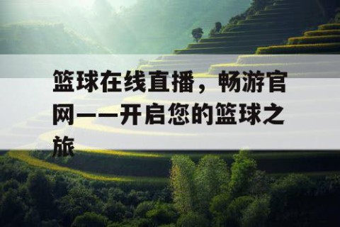 篮球在线直播，畅游官网——开启您的篮球之旅