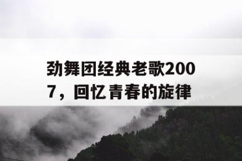 劲舞团经典老歌2007，回忆青春的旋律