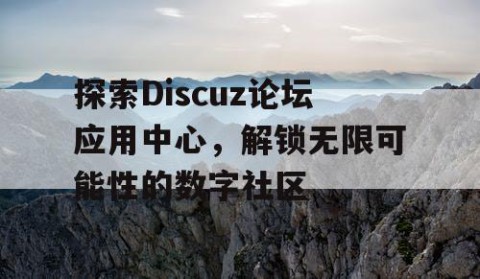 探索Discuz论坛应用中心，解锁无限可能性的数字社区
